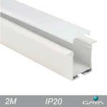 PERFIL EMBUTIR BRANCO IP20 36MM 2 METROS  GAYA 9207
