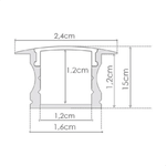 PERFIL DE EMBUTIR 43 X 25 MM 3M BRANCO OPL ILUMINAÇÃO 3404