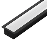 PERFIL DE EMBUTIR 26 x 17 MM 3M PRETO OPL ILUMINAÇÃO 3401