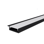PERFIL DE EMBUTIR 26 x 17 MM 3M PRETO OPL ILUMINAÇÃO 3401