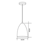 PENDENTE LONDON CAFE/BRANCO 1XE27 OPL ILUMINAÇÃO 3915