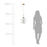 PENDENTE GHIANDA 30CMX46,5CM  1XLED 3W BIVOLT FRENCH GOLD/T BELLA ILUMINAÇÃO AC007E