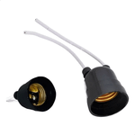 BOCAL/SOQUETE E27 COM RABICHO TERMOPLÁSTICO PRETO 4A/0-250V DECORLUX MT2085