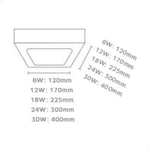 PAINEL SOBREPOR 12W 6500K QUADRADA ELGIN 48D12WSQBFHB