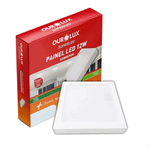 PAINEL LED SOBREPOR 12W BIV4000K QUADRADO OURO LUX 03217B