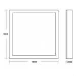 PAINEL LED FRAMELESS EMBUTIR 12W QUADRADO 4000K TASCHIBRA 15140112
