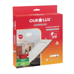 PAINEL LED EMBUTIR 36W 2700K QUADRADO  OURO LUX 03203A