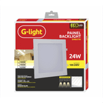 PAINEL LED BACKLIGHT QUADRADO EMBUTIR 24W 6500K G-LIGHT 676.27.0026-0