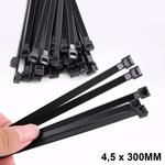 ABRACADEIRA DE NYLON 4,5 X 300MM C/50 UM PRETO G20 ABN45306 