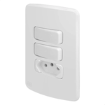 CONJUNTO 4X2 2 INTERRUPTOR SIMPLES + TOMADA 2P+T 20 A/250 VCA Br COMPOSE WEG 13272581
