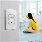 CONJUNTO 4X2 2 INTERRUPTOR SIMPLES + TOMADA 2P+T 20 A/250 VCA Br COMPOSE WEG 13272581
