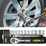 JOGO SOQUETE SEXTAVADO 3/8 (10-22MM) 12 PCS FERTAK 4815