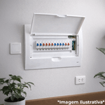 QUADRO DISTRIBUICAO EMBUTIR 18 POLOS DE DISJUNTORES PADRAO DIN QDE-18 MARGIRIUS 22565