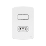 CONJUNTO 4X2 1 INTERRUPTOR SIMPLES + 1 TOMADA 2P+T 20 A/250 VCA Br COMPOSE WEG 13272579