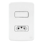 CONJUNTO 4X2 1 INTERRUPTOR SIMPLES + 1 TOMADA 2P+T 20 A/250 VCA Br COMPOSE WEG 13272579