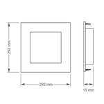 PAINEL LED 24W LUX QUADRADO EMBUTIR 6500K TASCHIBRA 15090182