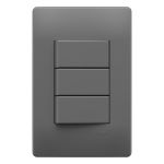 3 INTERRUPTORES SIMPLES ONIX COM PLACA SHO  FAME 06145824