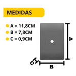PLACA 4 X 2 ONIX C/SUPORTE SAIDA DE FIO SHO FAME 064.4569.0