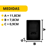 2 INTERRUPTORES SIMP E 1TOM PRETA 2P+T 20A/250V C/P SHP FAME 063.4067.4