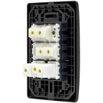 2 INTERRUPTORES SIMP E 1TOM PRETA 2P+T 20A/250V C/P SHP FAME 063.4067.4