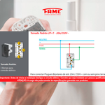 3 TOMADAS PRETA 2P+T 20A/250V C/P SHP FAME 062.4060.4