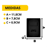 1 INTERRUPTOR SIMP E 1TOM PRETA 2P+T 10A/250V C/PLACA SHP FAME 063.4061.4