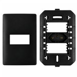 TOMADA PRETA 2P+T 10A/250V C/PLACA HABITAT BLACK FAME 062.4052.4