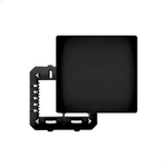PLACA 4 X 4 PRETA CEGA COM SUPORTE SHP FAME 064.4077.0