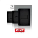 PLACA 4 X 4 PRETA CEGA COM SUPORTE SHP FAME 064.4077.0