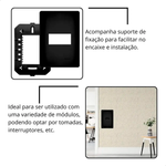 PLACA 4 X 2 PRETA 03 MODULOS COM SUPORTE SHP FAME 064.4075.0
