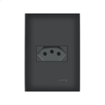 TOMADA PRETA 2P+T 10A/250V C/P SHP FAME 062.4053.4