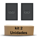 TOMADA PRETA 2P+T 10A/250V C/P SHP FAME 062.4053.4