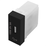 TOMADA USB BIVOLT 15W 5V 3A COM PLACA HABITAT BLACK FAME 062.4415.4