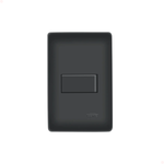 INTERRUPTOR SIMPLES PRETO C/PLACA 4X2 HABITAT BLACK FAME 061.4047.4