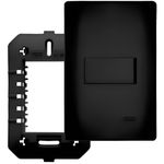 INTERRUPTOR SIMPLES PRETO C/PLACA 4X2 HABITAT BLACK FAME 061.4047.4
