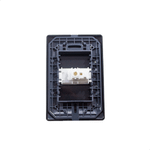 INTERRUPTOR SIMPLES PRETO C/PLACA 4X2 HABITAT BLACK FAME 061.4047.4