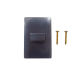 INTERRUPTOR SIMPLES PRETO C/PLACA 4X2 HABITAT BLACK FAME 061.4047.4