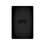 CONJUNTO COM PLACA TOMADA 2P+T 4X2 20A/250V HABITAT BLACK FAME 062.4054.4