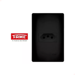 CONJUNTO COM PLACA TOMADA 2P+T 4X2 20A/250V HABITAT BLACK FAME 062.4054.4