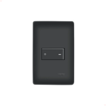 INTERRUPTOR BIPOLAR SIMPLES 4X2 20A/250V C/PLACA HABITAT BLACK FAME 061.4049.4