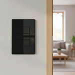 3 INTERRUPTORES SIMPLES PRETO C/PLACA SHP FAME 061.4051.4