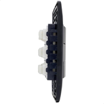3 INTERRUPTORES SIMPLES PRETO C/PLACA SHP FAME 061.4051.4