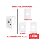 TOMADA MODULO PAD 2P+T 20A SM/EV/SB+ - FAME 052.1428.3