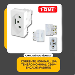TOMADA MODULO PAD 2P+T 10A SH FAME 062.2061.3