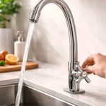 TORNEIRA CRO. PREMIUM QUADRA ACQUAFAM BALCAO DE COZINHA BICA ALTA FAME 01046960 010.4696.0