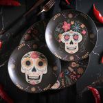 Prato Sobremesa Skull Halloween - Porto Brasil