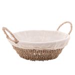 Cesta Redonda de Sisal com Forro - Wolff