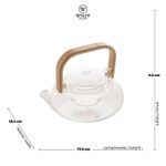 Chaleira de Vidro com Alça de Bambu - Wolff
