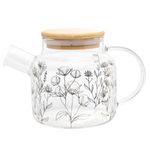 Chaleira de Vidro com Tampa de Bambu Flor - Wolff