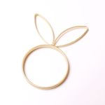 Conjunto 4 Anéis Guardanapos Metal Dourado Páscoa - Rafimex
